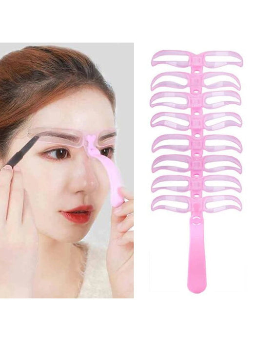 Moldeador de cejas, set de 8 estilos de plantillas de cejas, guía práctica - Quierox - Tienda Online