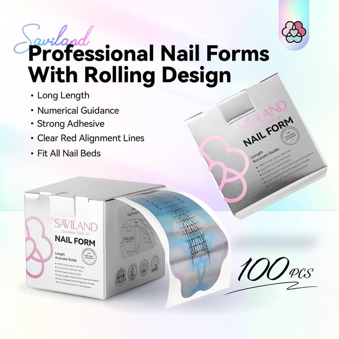 Moldes reutilizables para uñas de larga duración de Saviland: Moldes para uñas de gel polivinílico - Quierox - Tienda Online