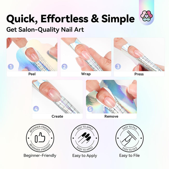 Moldes reutilizables para uñas de larga duración de Saviland: Moldes para uñas de gel polivinílico - Quierox - Tienda Online