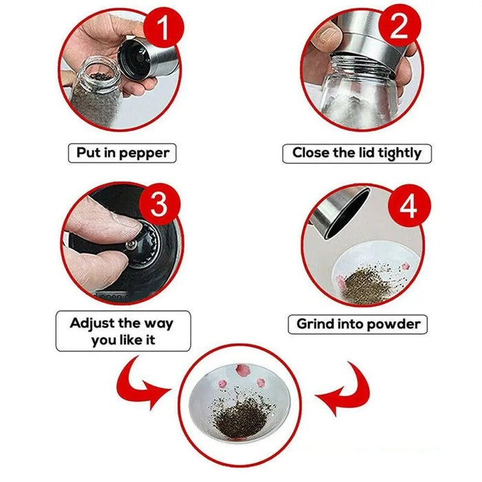 Molinillo de sal y pimienta, molinillo de sal y molinillo de sal de acero inoxidable - Quierox - Tienda Online