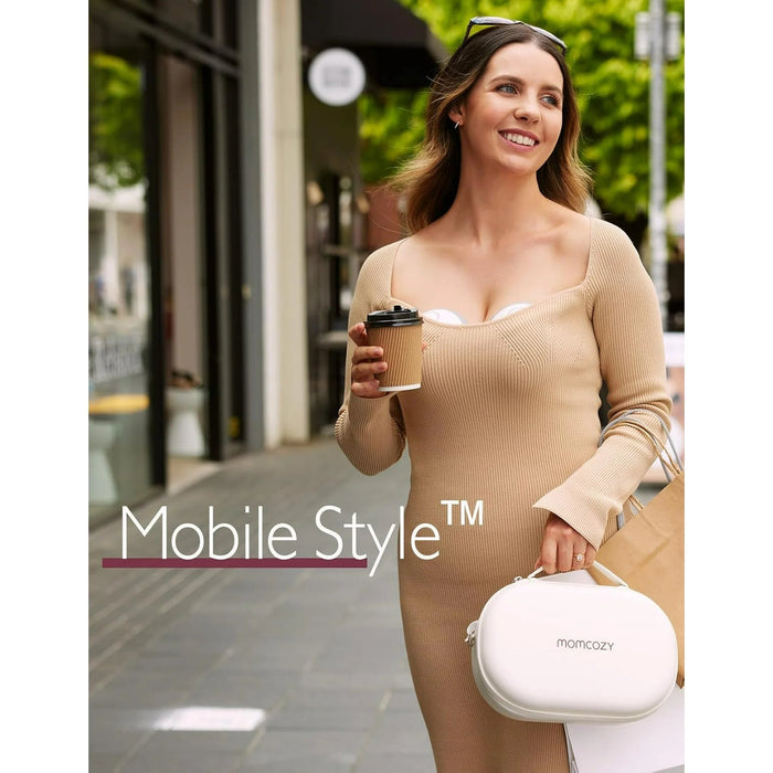 Momcozy Extractor de leche manos libres estilo móvil M6 paquete de 2, color gris - Quierox - Tienda Online