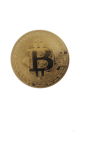 Moneda de coleccion Bitcoin Física en Oro - Quierox - Tienda Online
