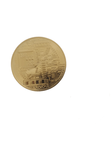 Moneda de coleccion Bitcoin Física en Oro - Quierox - Tienda Online