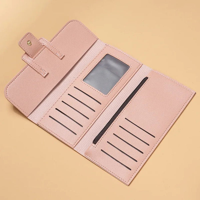 Monederos largos para mujer, billeteras con hebilla de Metal, billeteras simples - Quierox - Tienda Online