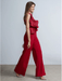 Mono con rosetas y cuello halter - Magic Crepe - Quierox - Tienda Online
