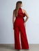 Mono con rosetas y cuello halter - Magic Crepe - Quierox - Tienda Online