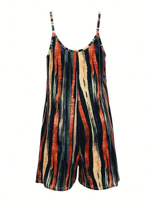 Mono de tirantes con estampado de pinceles para verano - Quierox - Tienda Online