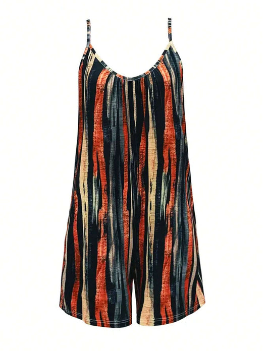 Mono de tirantes con estampado de pinceles para verano - Quierox - Tienda Online