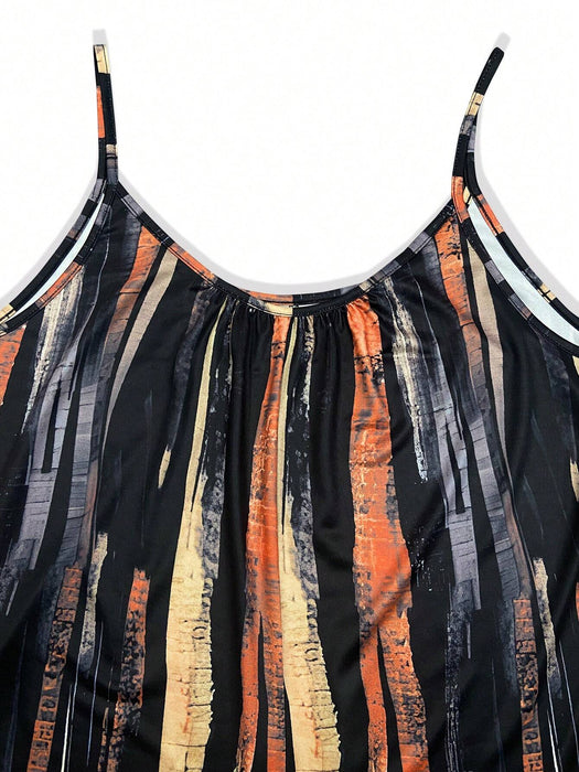 Mono de tirantes con estampado de pinceles para verano - Quierox - Tienda Online
