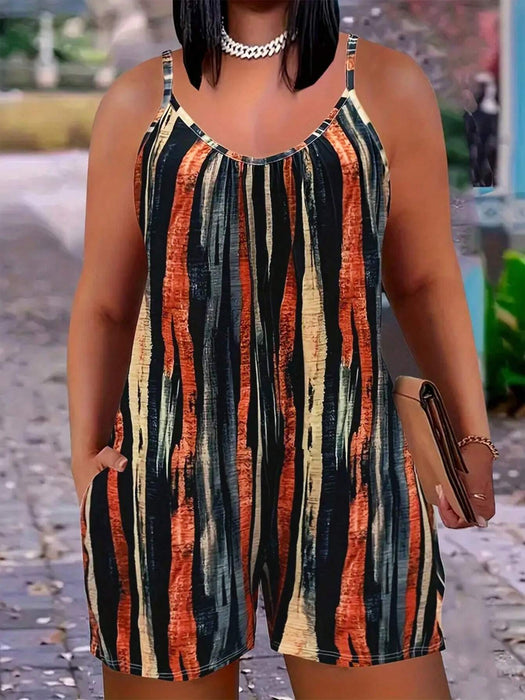 Mono de tirantes con estampado de pinceles para verano - Quierox - Tienda Online