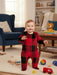 Mono unisex con pies a cuadros para bebé recién nacido, pijama navideño de cuadros - Quierox - Tienda Online