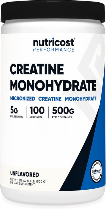 Monohidrato de creatina Nutricost, 100 porciones, 0,18 oz por porción - Quierox - Tienda Online