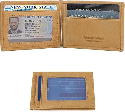 Montana West Tarjetero RFID de cuero para hombres - Quierox - Tienda Online