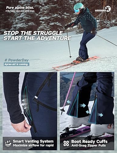 Moosehill Pantalones de esquí de nieve para mujer con forro polar - Quierox - Tienda Online