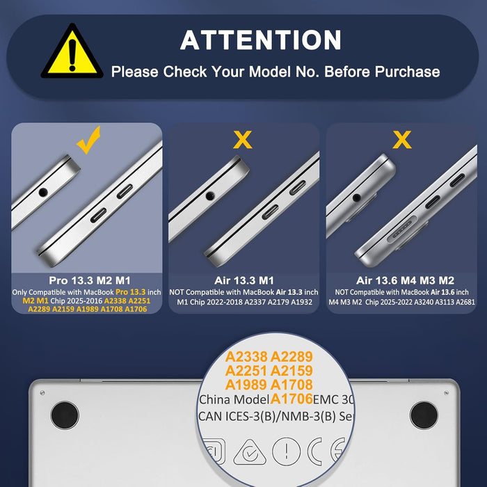 MOSISO - Funda rígida de plástico con protector para teclado y pantalla, MacBook Pro - Quierox - Tienda Online