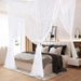 Mosquitera de algodón de cuatro puertas con dosel cuadrado atractivo para cama, elegante. - Quierox - Tienda Online