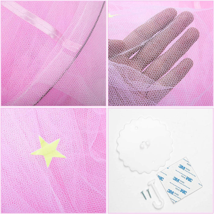 Mosquitera para cama con estrellas fluorescentes que brillan en la oscuridad, para niños - Quierox - Tienda Online