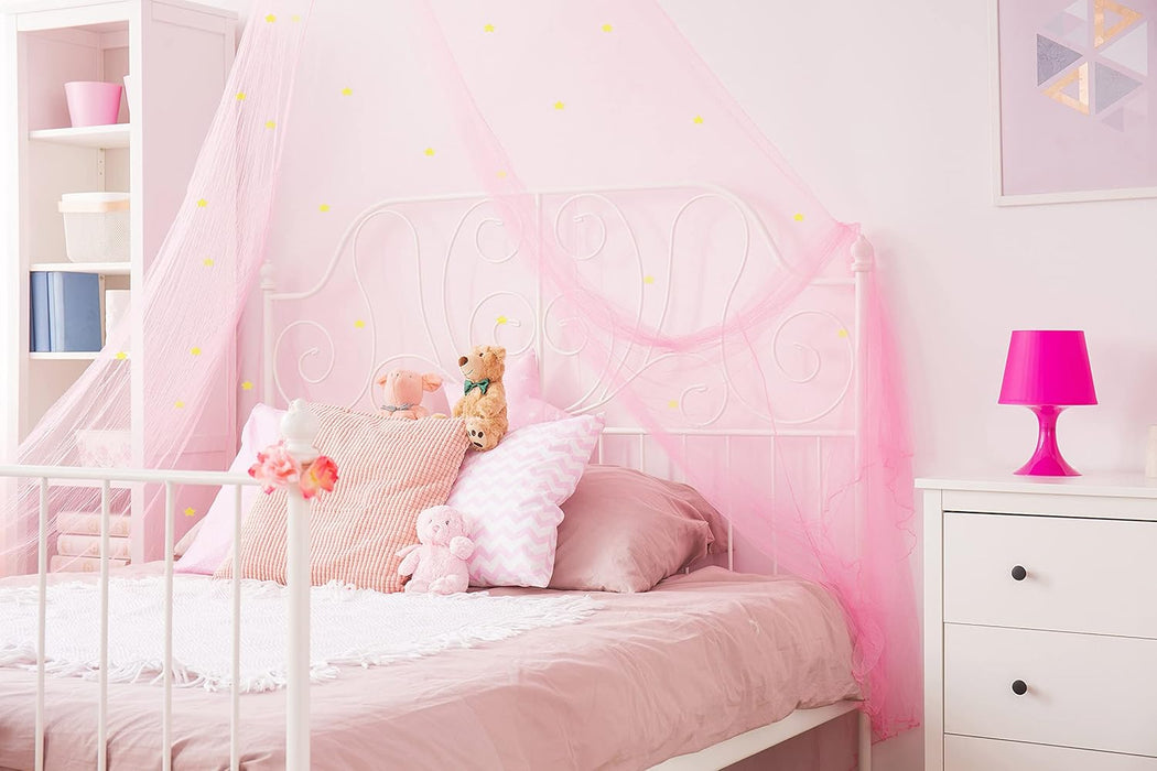 Mosquitera para cama con estrellas fluorescentes que brillan en la oscuridad, para niños - Quierox - Tienda Online