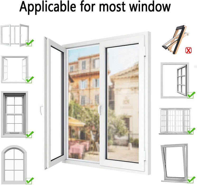 Mosquitera para ventana, malla antimosquitos, extraíble y lavable, con cintas autoadhesivas 100 x 150 cm - Quierox - Tienda Online