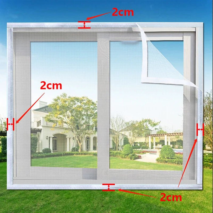 Mosquiteras para ventanas autoadhesivas y reutilizables, blancas, de tul, lavables - Quierox - Tienda Online