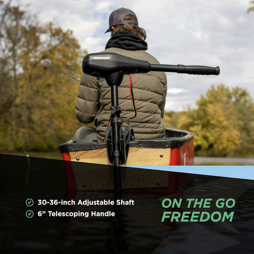 Motor eléctrico de arrastre para agua salada Newport NV - Series Thrust de 55lb - Quierox - Tienda Online