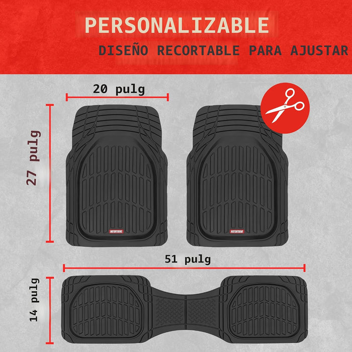 Motor Trend FlexTough Alfombrillas de Suelo para Coches, Alfombrillas - Quierox - Tienda Online