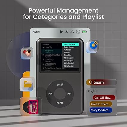 MP3 con Bluetooth, 128 GB, reproductor de música digital portátil - Quierox - Tienda Online