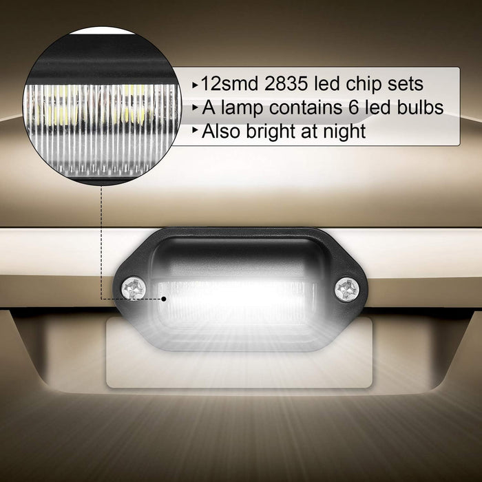 Mudder Paquete de 8 luces LED de matrícula de 12 V - Quierox - Tienda Online