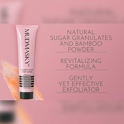 Mudmasky Exfoliante corporal Velvety Glow de 6.0 onzas - Quierox - Tienda Online