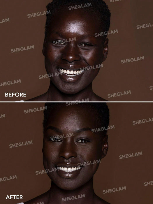 Muestra de bálsamo de base de maquillaje de cobertura total SHEGLAM Skinfluencer - Deep - Quierox - Tienda Online