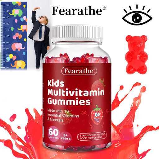 Multivitamínico infantil, 60 ositos de goma veganos con sabor a fresa - Quierox - Tienda Online