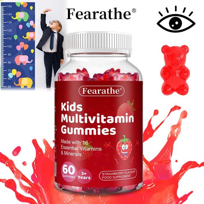 Multivitamínico infantil, 60 ositos de goma veganos con sabor a fresa - Quierox - Tienda Online