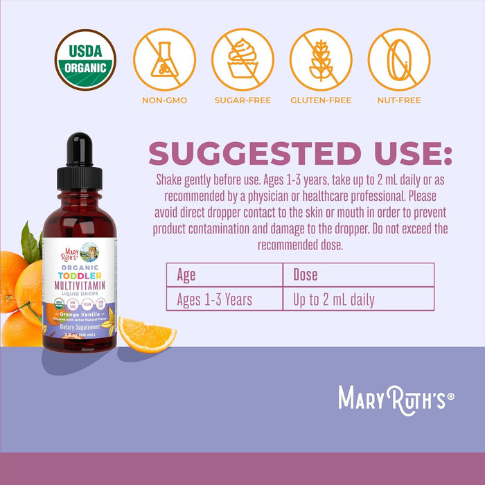 Multivitamínico para niños pequeños de MaryRuth Organics, 2 fl oz - Quierox - Tienda Online