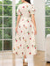Mulvari Vestido elegante con mangas abullonadas y estampado floral para mujeres - Quierox - Tienda Online