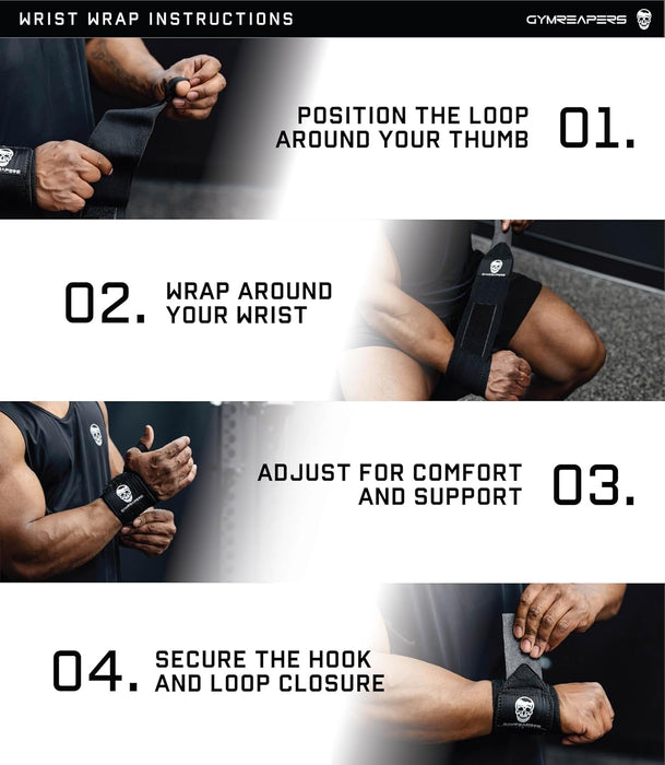 Muñequeras de levantamiento de pesas, soporte de muñeca con lazo para pulgar - Quierox - Tienda Online