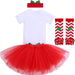 My First Christmas falda tutú de tul de princesa, diadema y calentadores de piernas, juego de ropa de 3 piezas - Quierox - Tienda Online