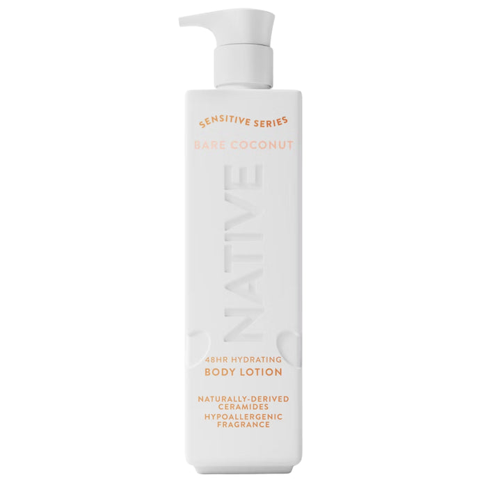 Loción corporal hidratante Native Sensitive Series 48H – Hipoalergénica – Coco natural