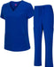 Natural Uniforms - Conjunto de ropa quirúrgica con cuello en V y pantalón cargo para mujer - Quierox - Tienda Online