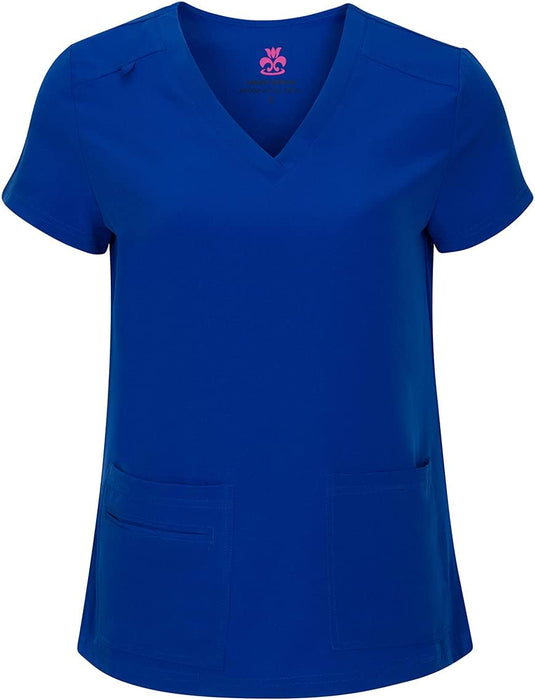 Natural Uniforms - Conjunto de ropa quirúrgica con cuello en V y pantalón cargo para mujer - Quierox - Tienda Online