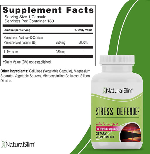 NaturalSlim Stress Defender - Suplementos naturales de apoyo al estrés calmante de cortisol - Quierox - Tienda Online