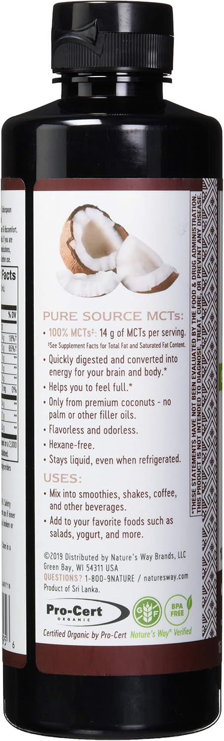 Nature's Way Nature's Way - Aceite orgánico Mct de coco, sin OMG, sin gluten - Quierox - Tienda Online