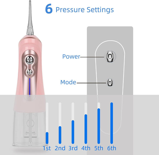 NBGRLVS Limpiador dental con agua, 6 modos, 6 puntas y estuche de almacenamiento - Quierox - Tienda Online