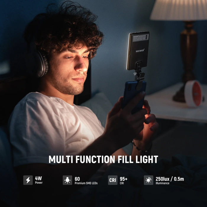 NEEWER BASICS NL - 60AI Luz para selfies con clip para teléfono - Quierox - Tienda Online