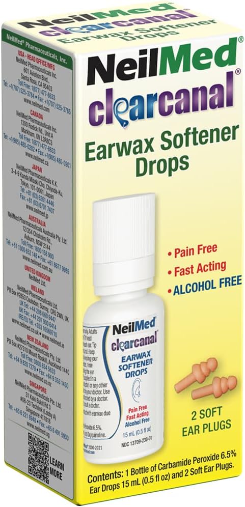 NeilMed ClearCanal Gotas ablandadoras de cerumen de 15 ml - No irritantes. - Quierox - Tienda Online