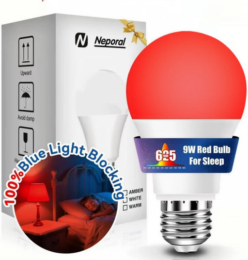 Neporal Bombilla de Luz Roja de 625nm para Dormir, de Bloqueo 100% de Luz Azul - Quierox - Tienda Online