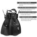 NEX Aletas de snorkel y buceo ajustables para adultos - Quierox - Tienda Online