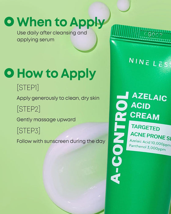 NINELESS A-Control Crema de ácido azelaico hidratante para la cara - Quierox - Tienda Online