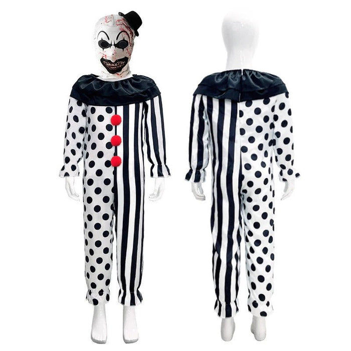 Niños Terrifier Disfraz de Cosplay Horror Negro Blanco Payaso - Quierox - Tienda Online