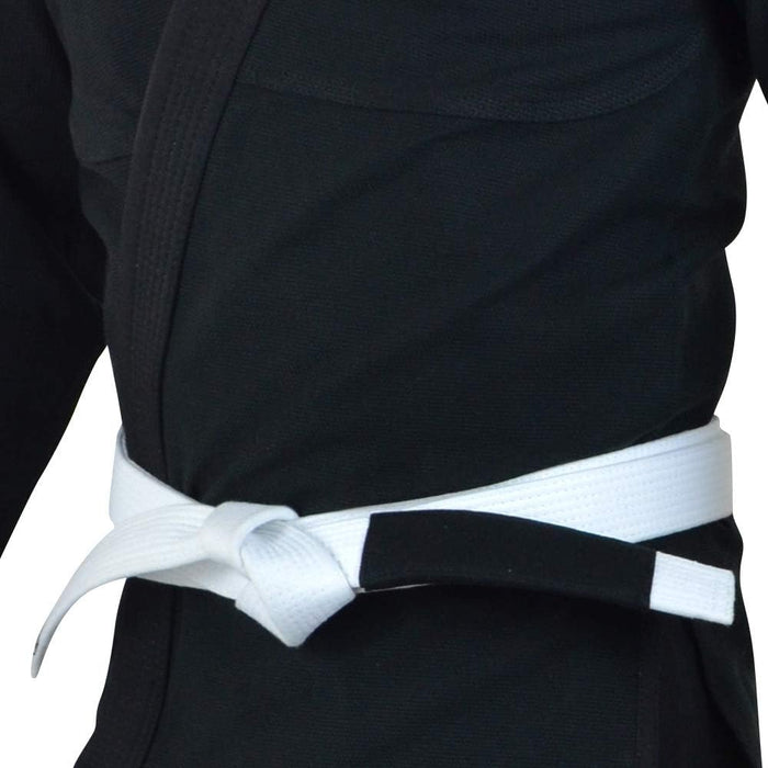 NO PATCH Kimonos brasileños de Jiu Jitsu - cinta Blanco (A2, negro) - Quierox - Tienda Online