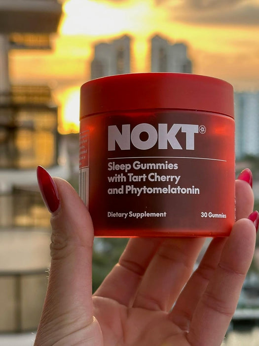 NOKT Gomitas para dormir, cereza ácida y melatonina vegana, 30 gomitas - Quierox - Tienda Online